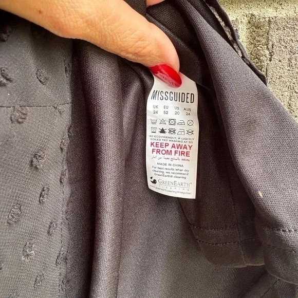 Missguided Plus Black Long Sleeve Swiss Dot Dress – US 20 – NWT - Picture 7 of 16